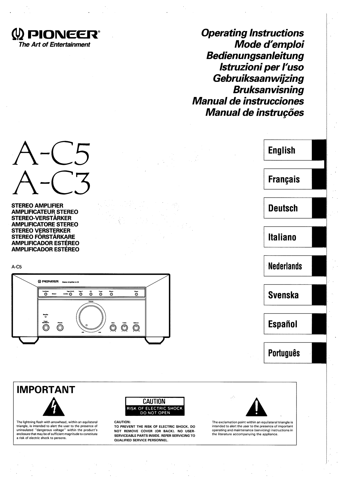 PIONEER A-C5 User Manual