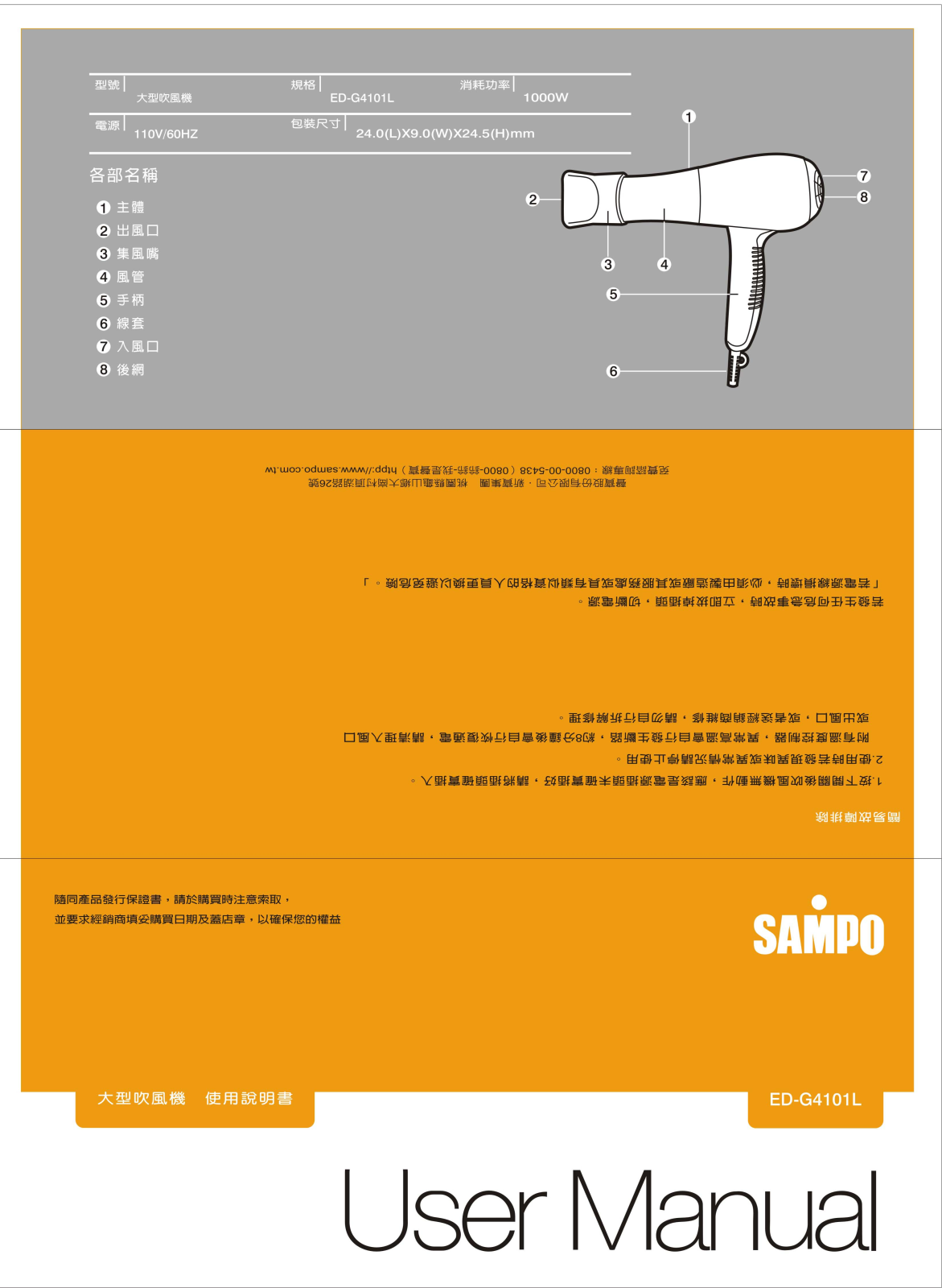 SAMPO ED-G4101L User Manual