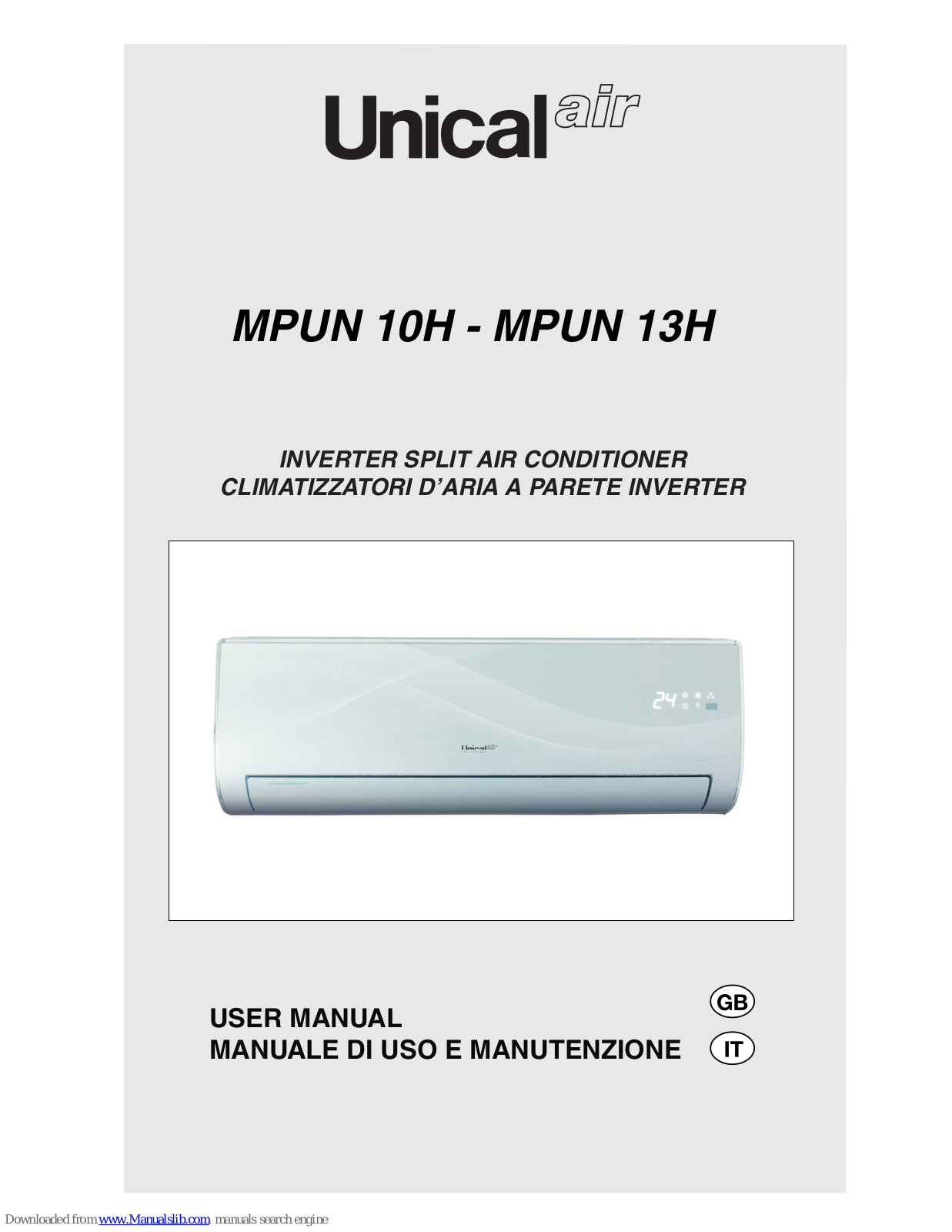 Unical MPUN 10H, MPUN 13H User Manual