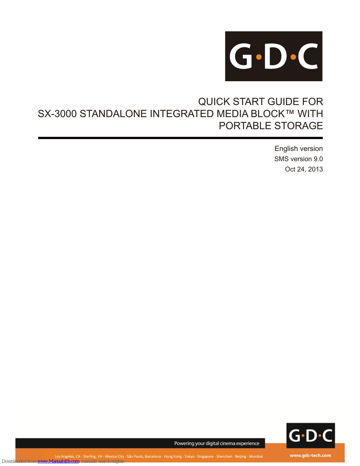 GDC SX-3000 Quick Start Manual - ManualMachine.com