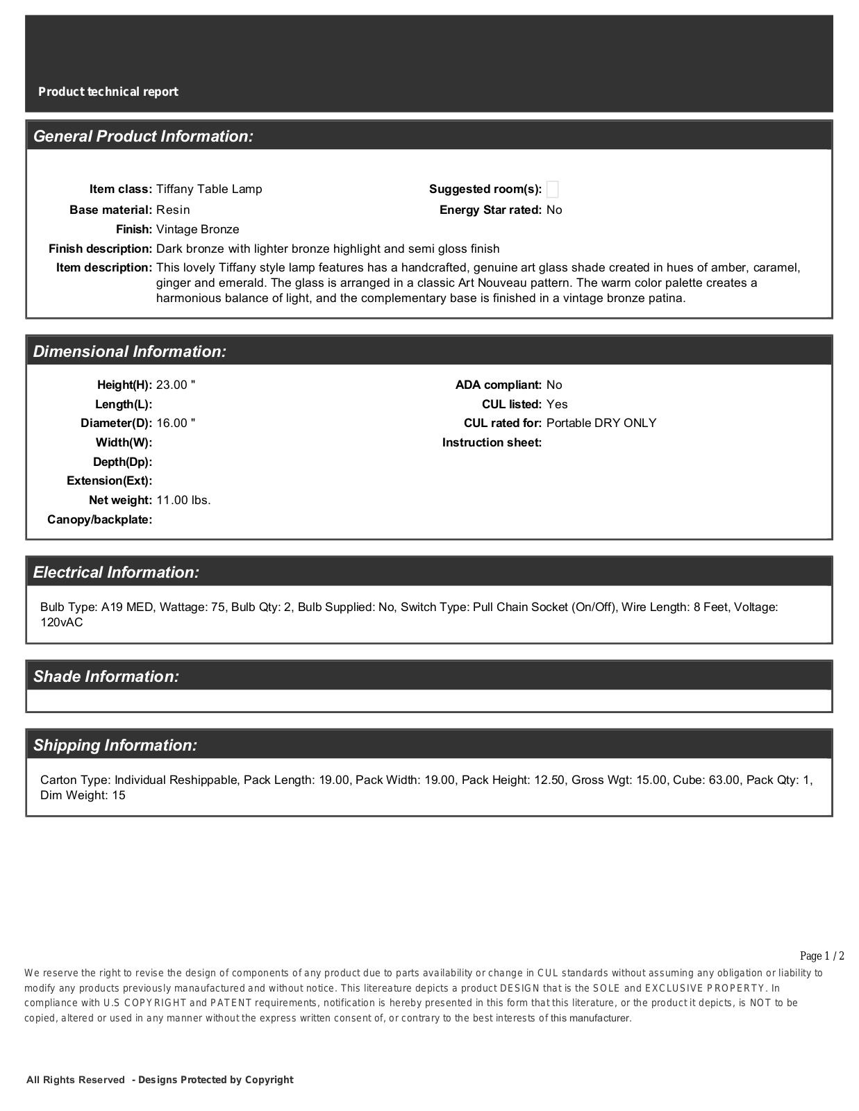 Astoria Grand ARGD3908 Specifications - ManualMachine.com