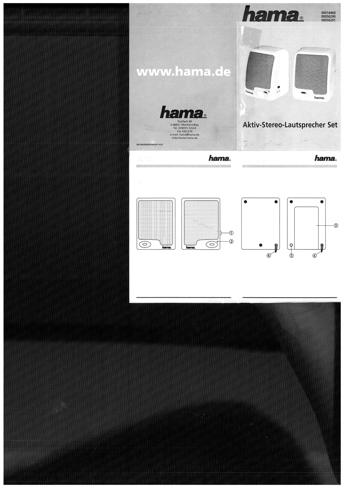 Hama 00014460, 00056290, 00056291 User manual