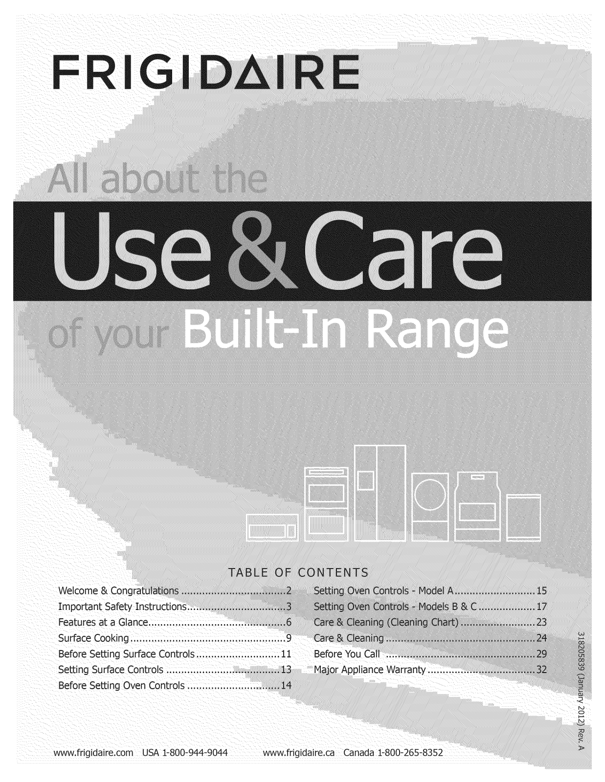 Frigidaire FFED3015LWE, FFED3025LBD, FFED3025LWD, FFED3025LSD, FFED3015LWD Owner’s Manual