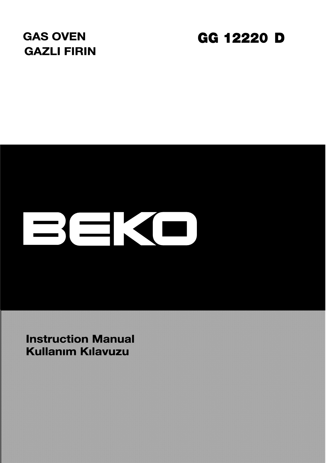 Beko GG12220D User manual