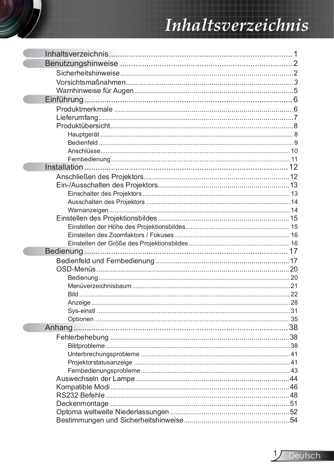 OPTOMA HD75 User Manual