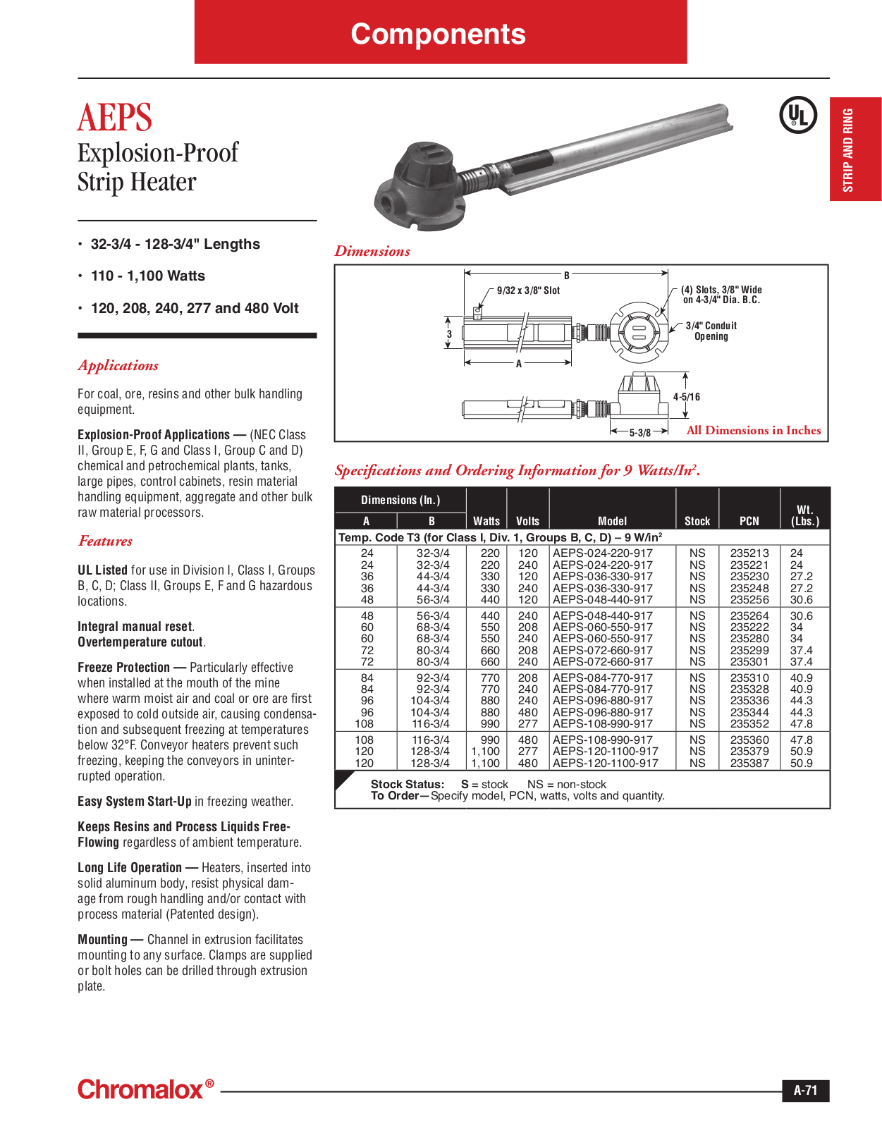 Chromalox AEPS Catalog Page