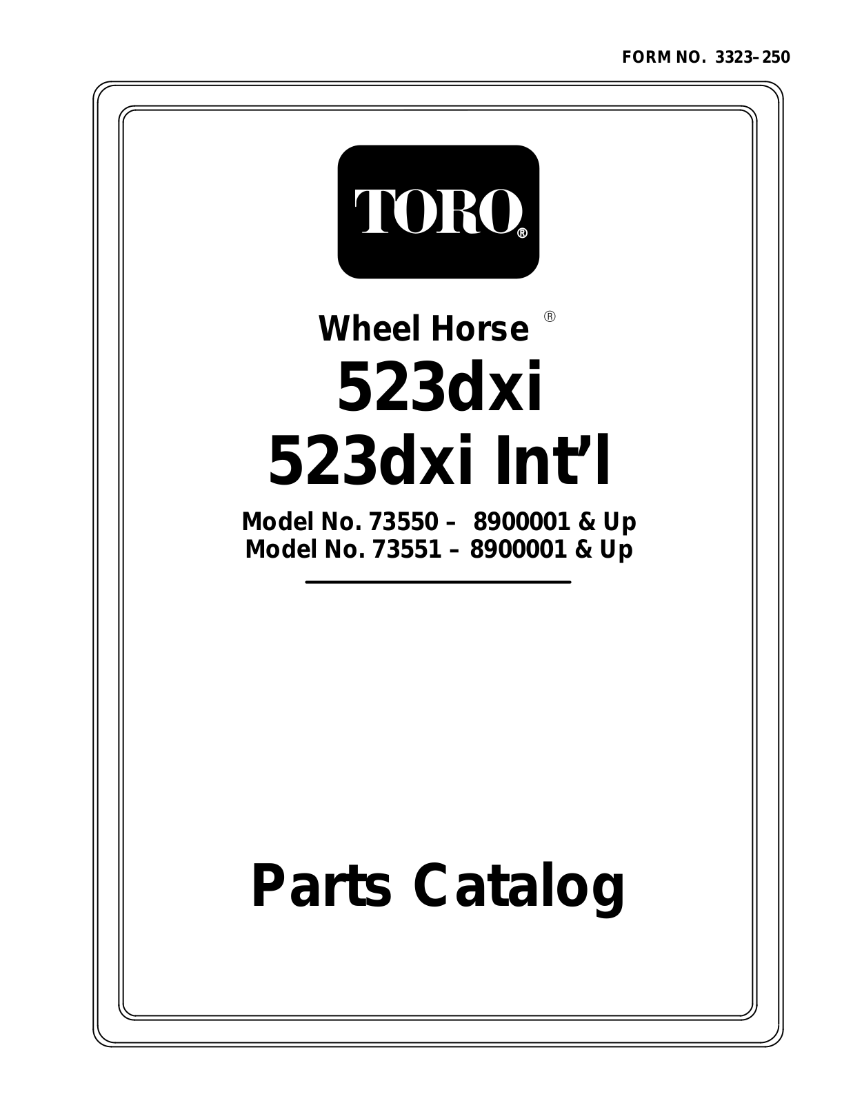 Toro 73550, 73551 Parts Catalogue