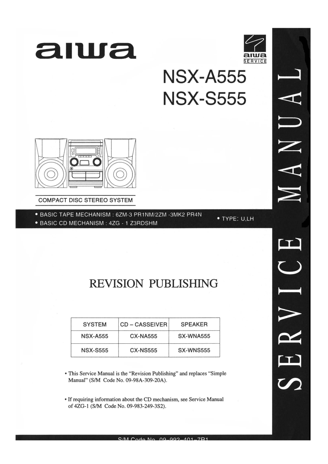 Aiwa NS-XS555 Service Manual