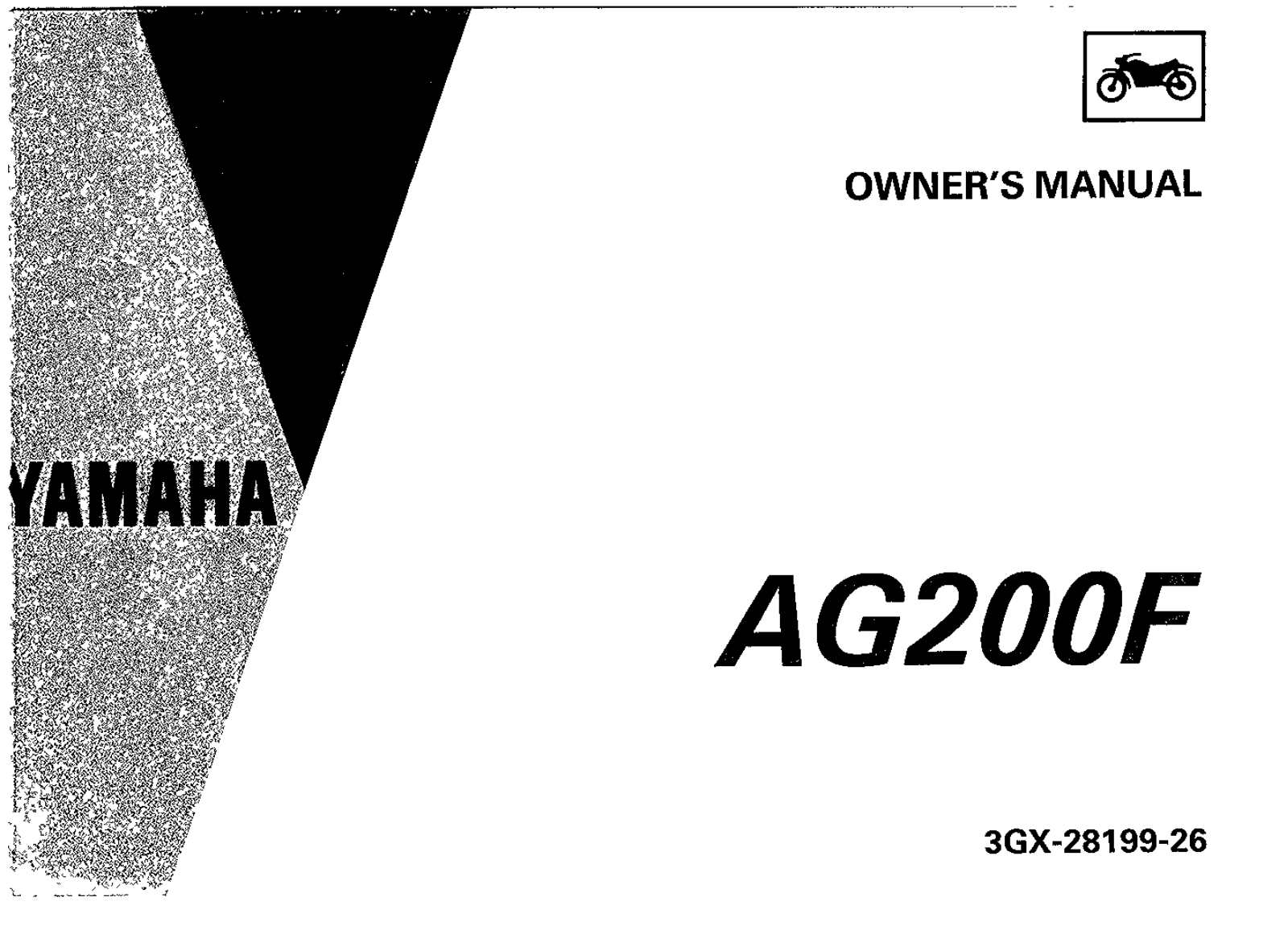 Yamaha AG200F 1994 Owner's manual