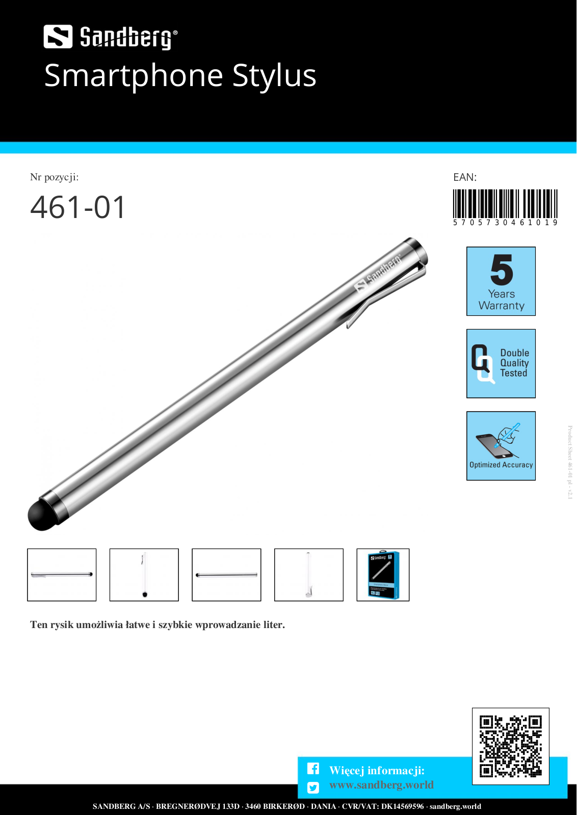 Sandberg 461-01 User Manual