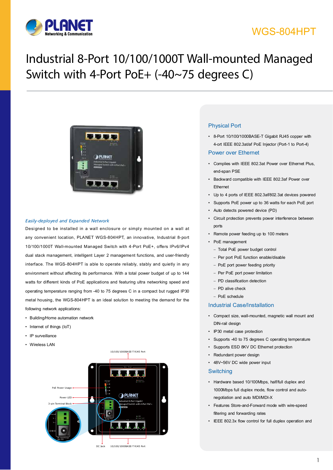 Planet WGS-800 User Manual