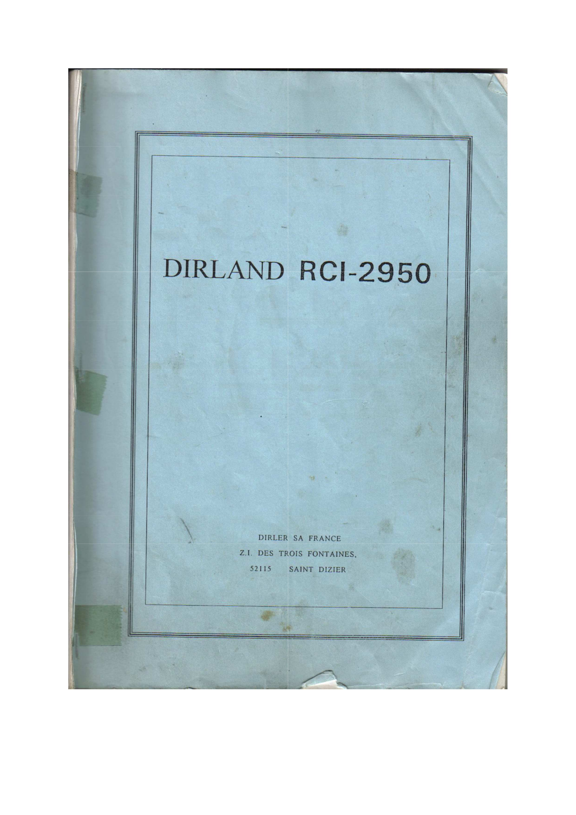 DIRLAND CB RCI 2950 TURBO User Manual