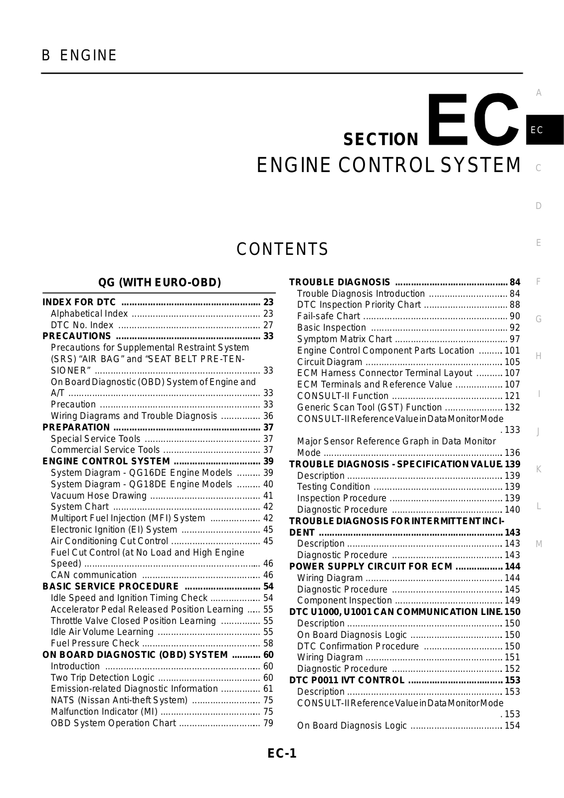 Nissan Primera User Manual