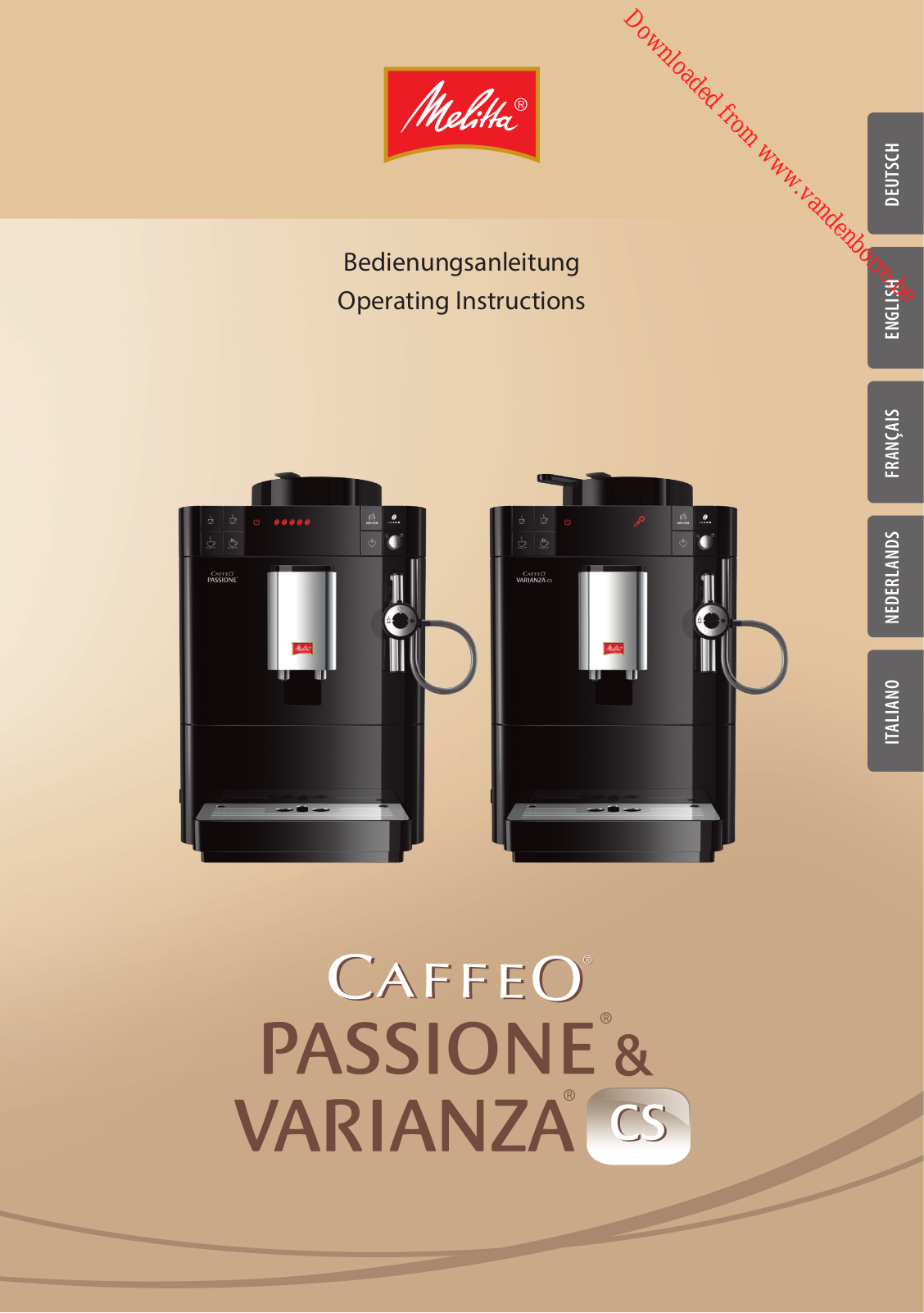 MELITTA CAFFEO PASSIONE User Manual