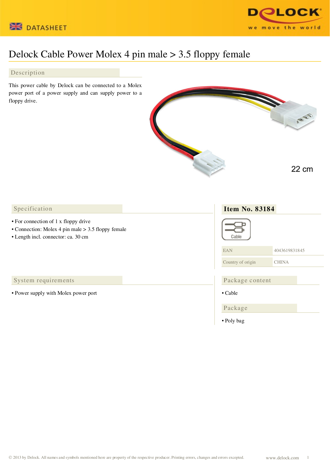 DeLOCK 83184 User Manual