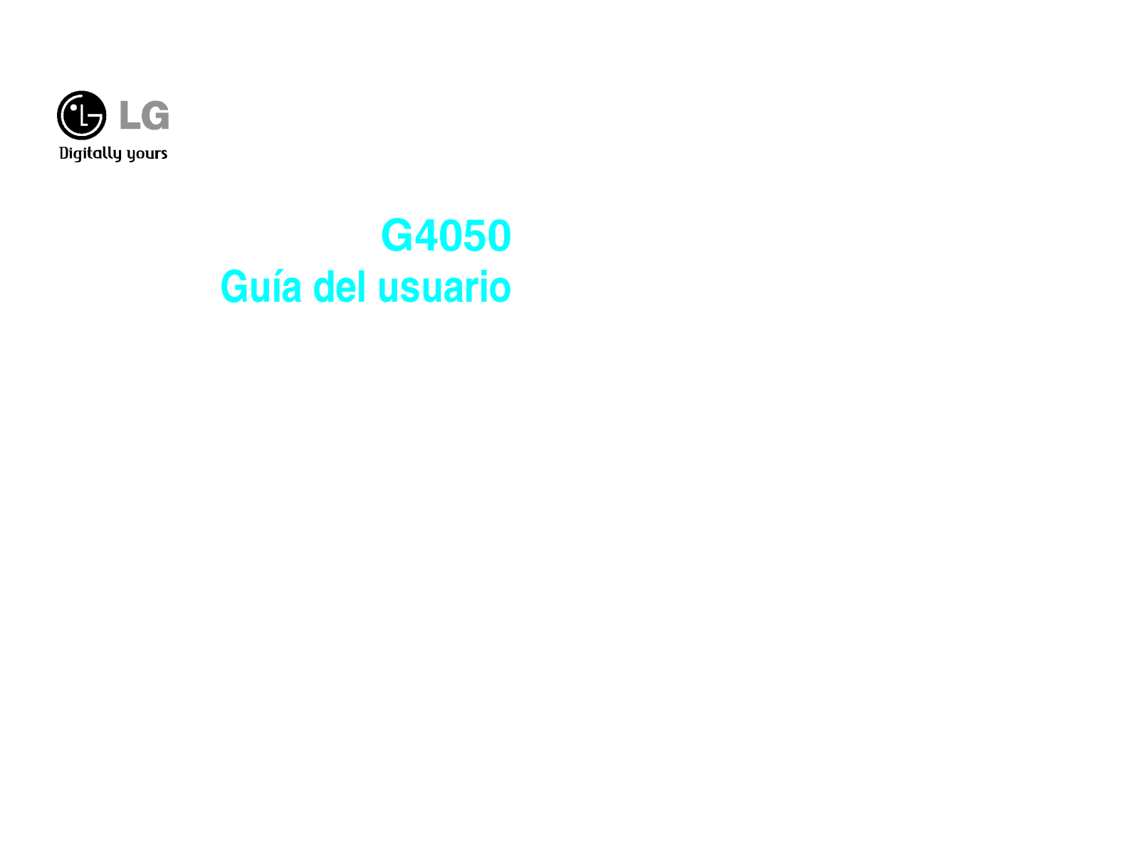 Lg G4050 User Manual