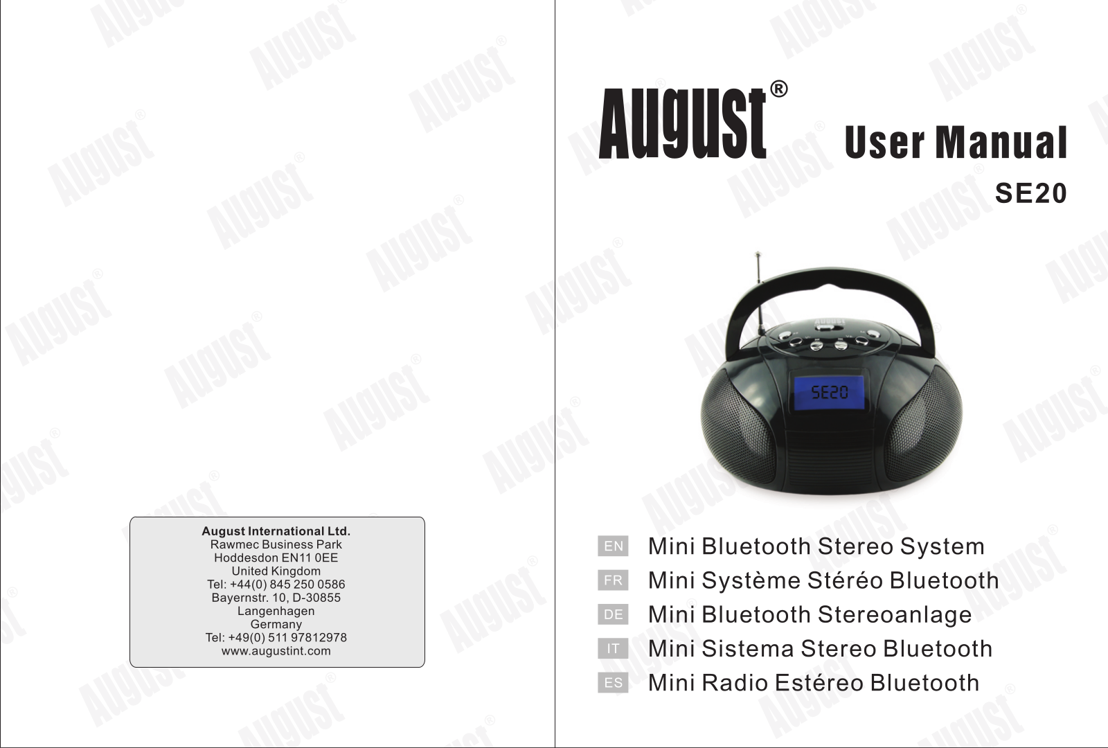 August SE20 User guide