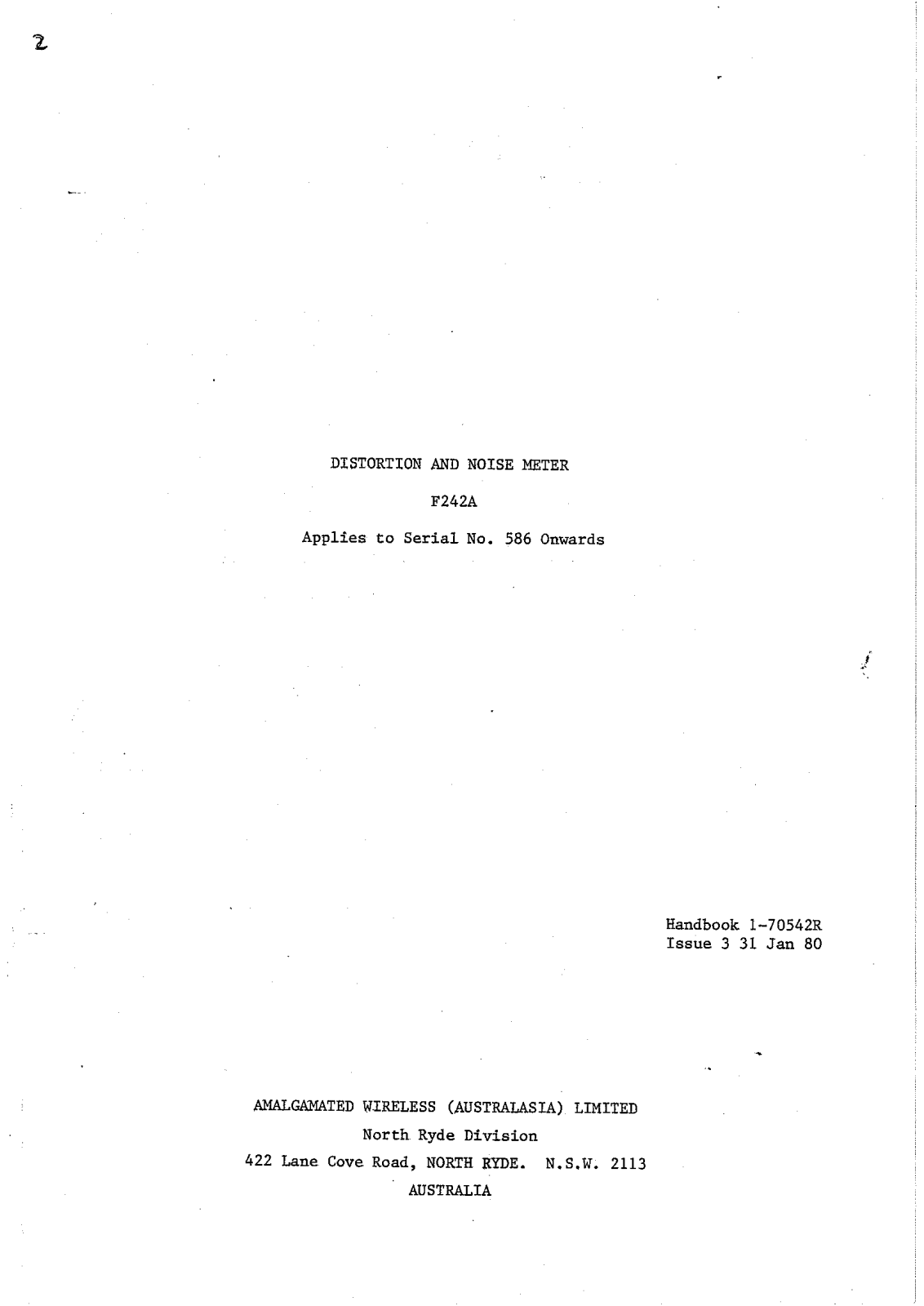 Awa F242A U User Manual