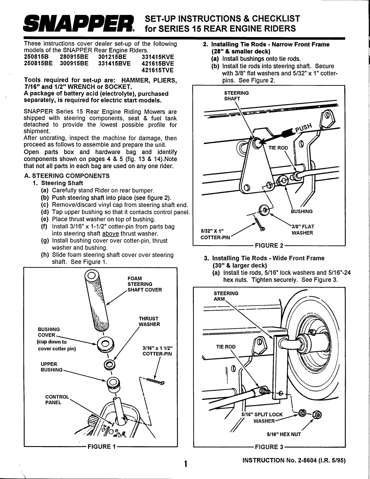 Snapper 250815B User Manual