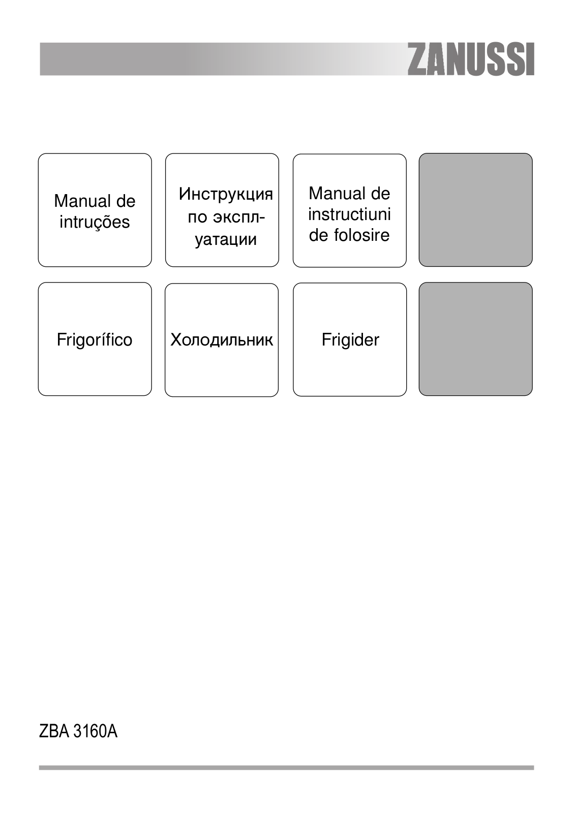 Zanussi ZBA 3160 User Manual