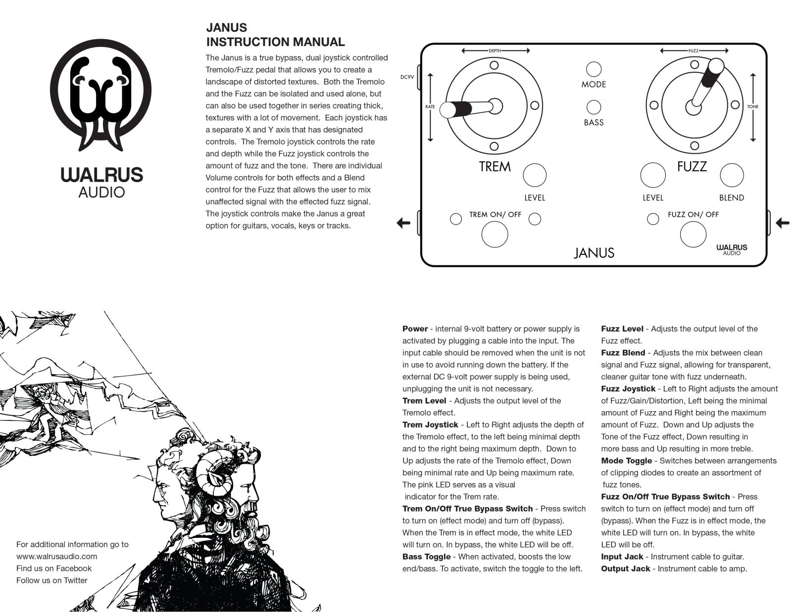 Walrus Audio Janus Instruction Manual