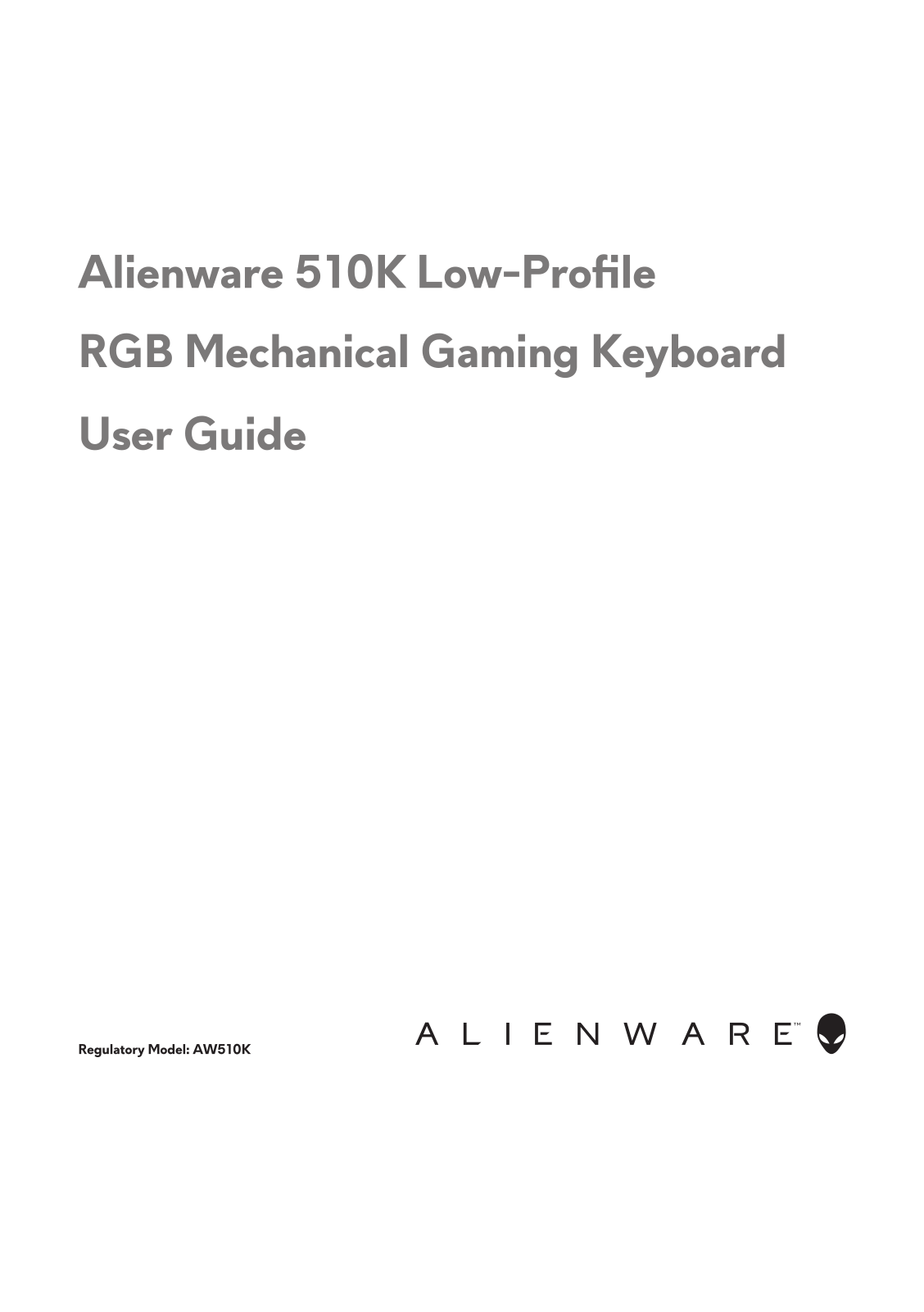 Dell AW510K User Manual