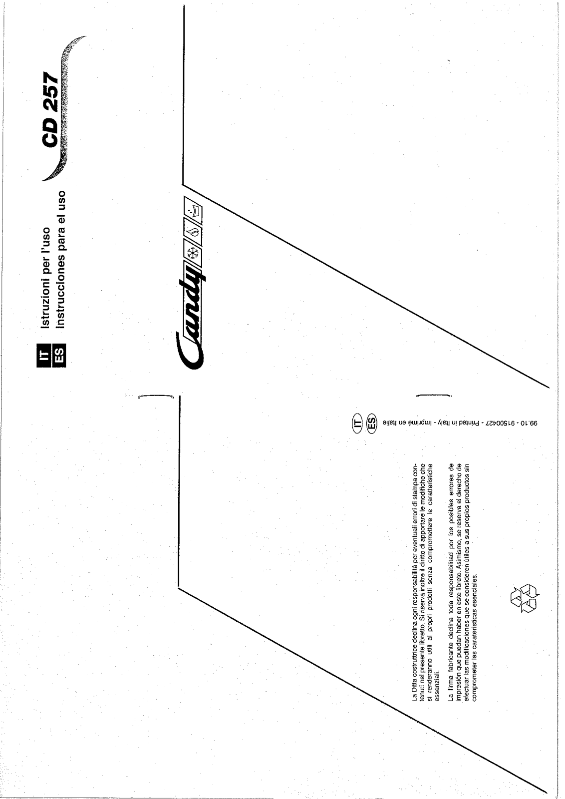 Candy LS CD 257 User Manual