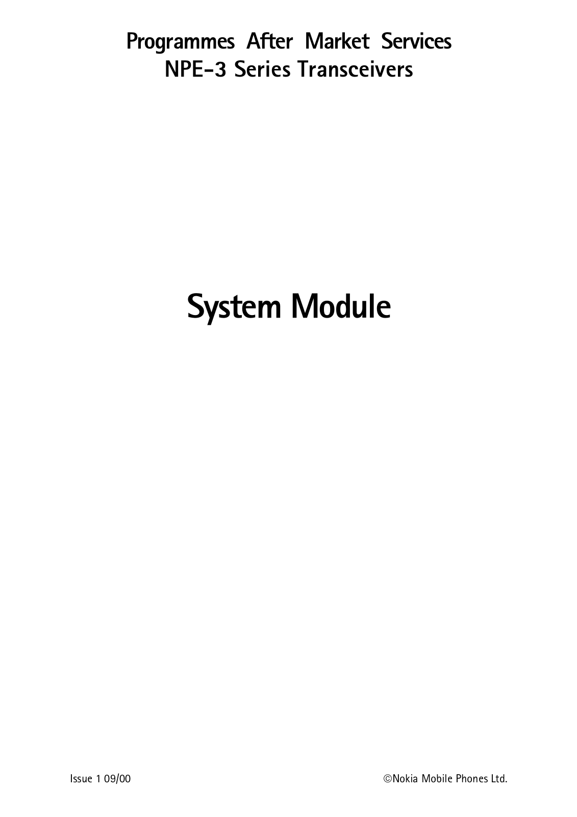 Nokia 6210 Service Manual sysmod