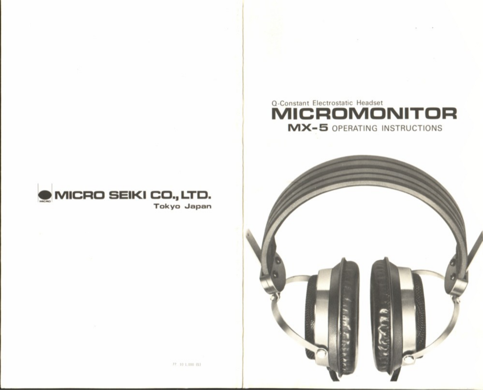 Micro Seiki MX-5 Owners manual