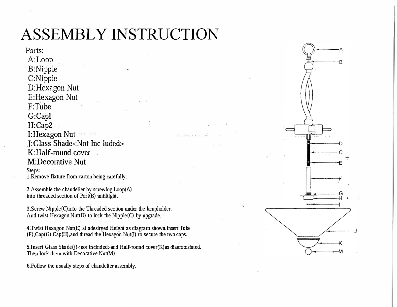 Fleur De Lis Living FLDV9061 Installation & Assembly - ManualMachine.com