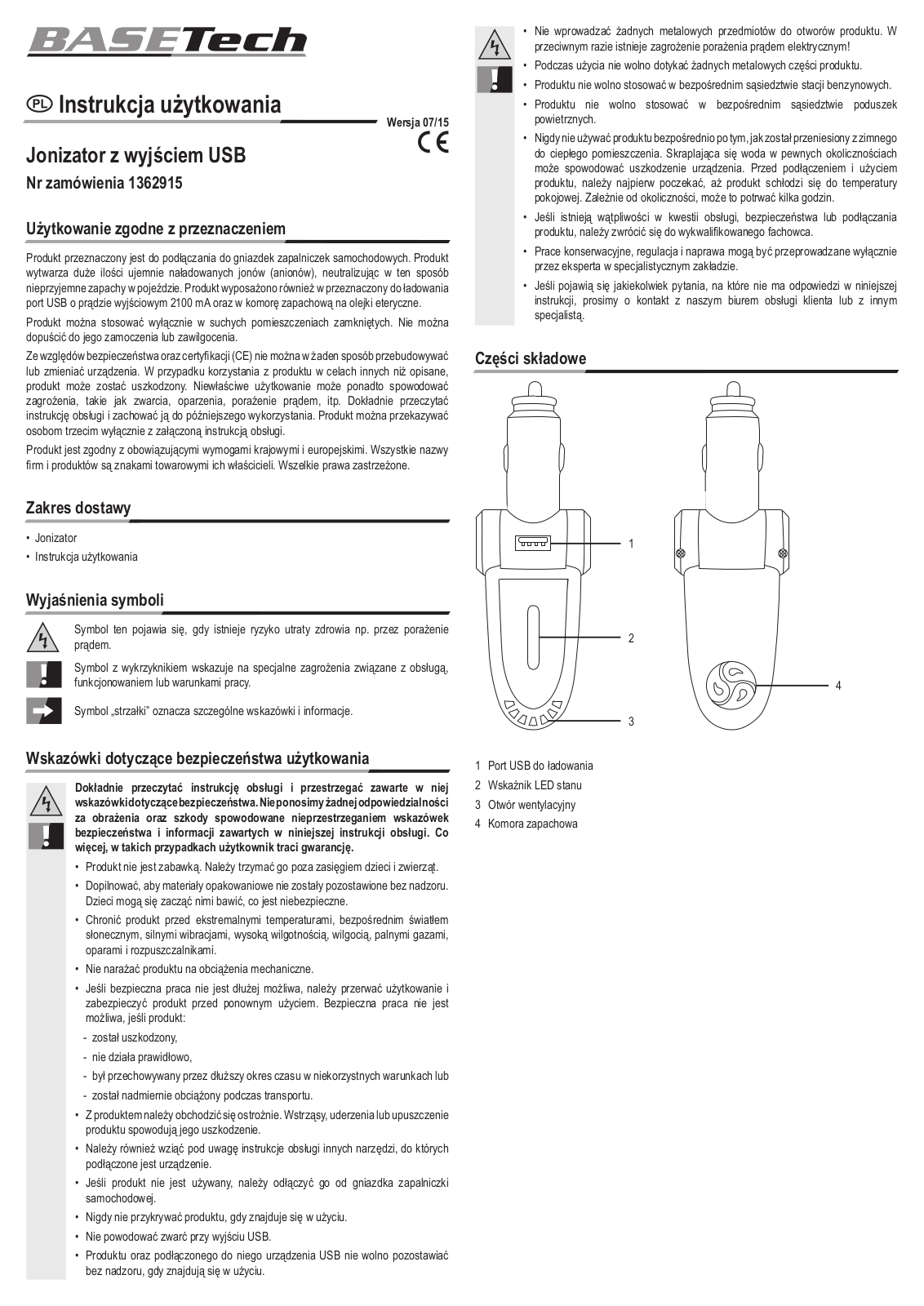 Basetech 1362915 User guide