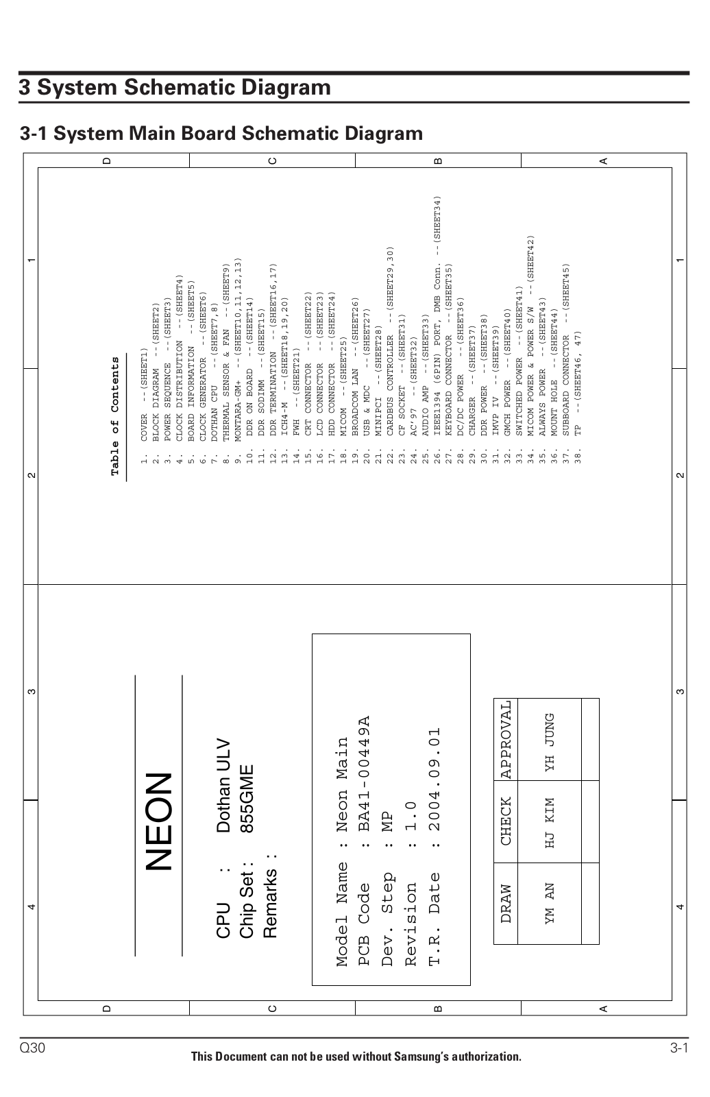 Samsung NP-Q30 System Schematic Diagram