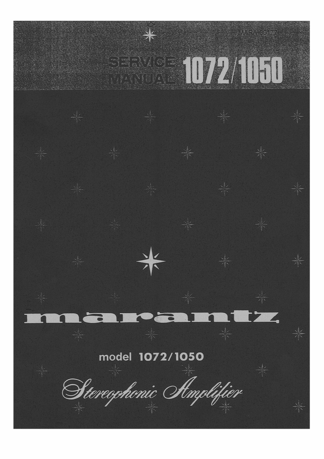 MARANTZ 1050 Service Manual