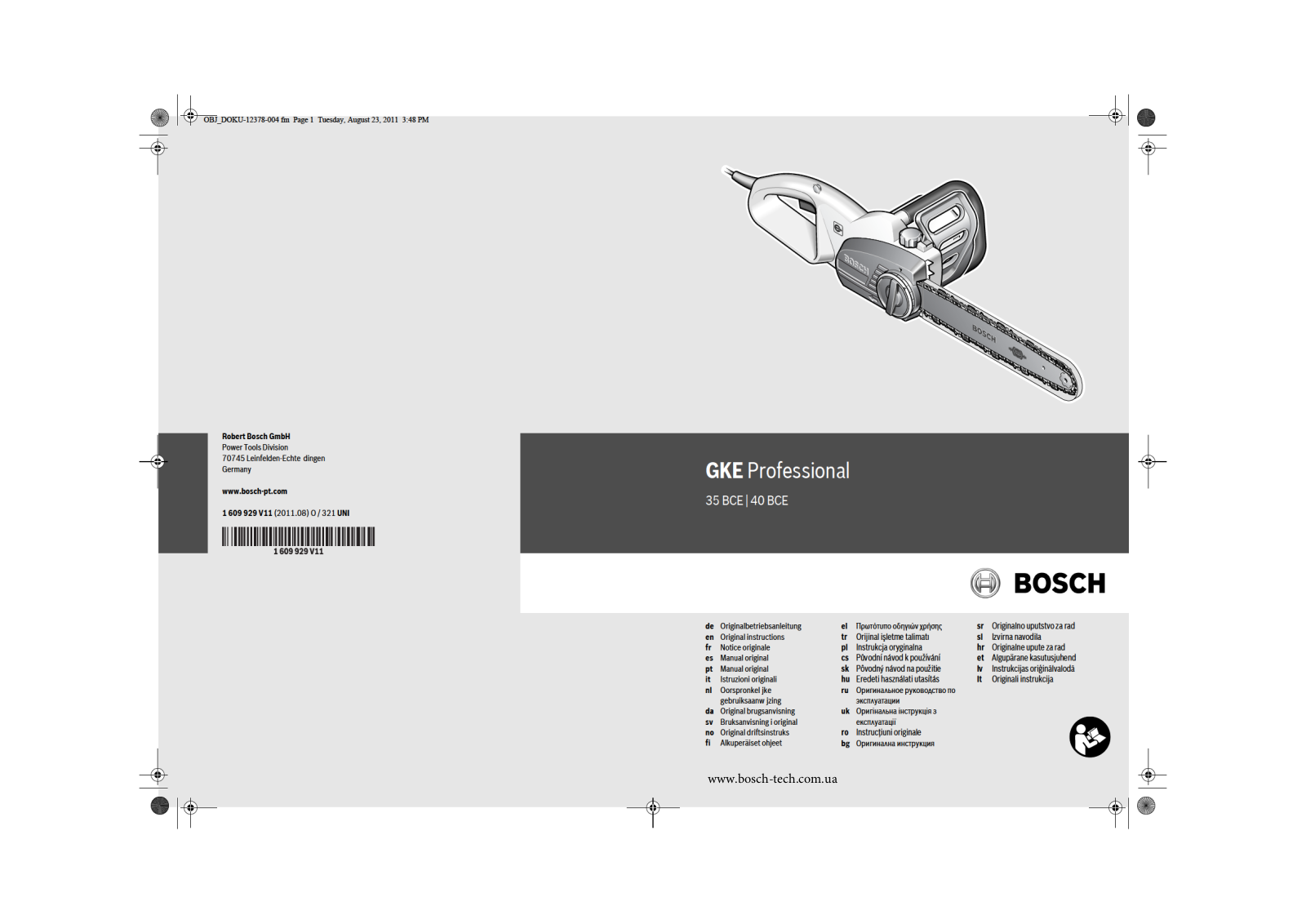 Bosch GKE 40 BCE User Manual