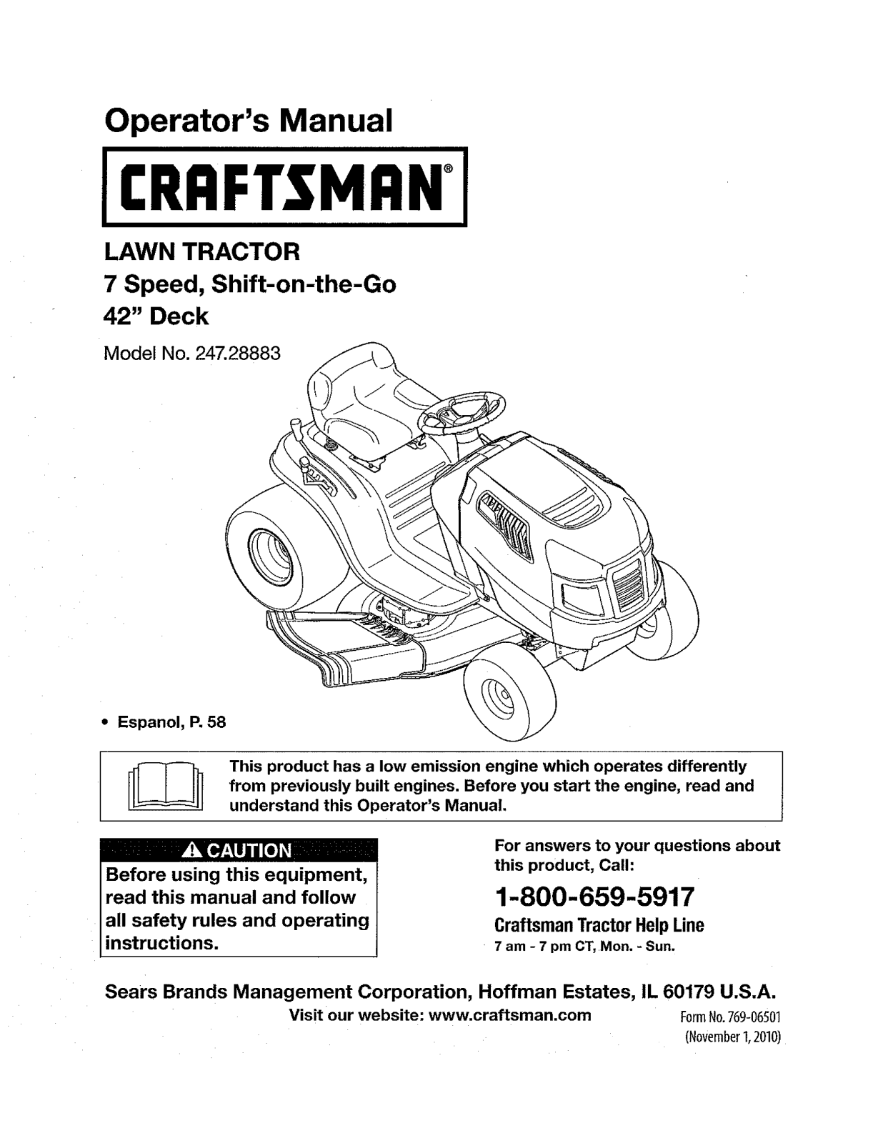 Craftsman 247288830 Owner’s Manual
