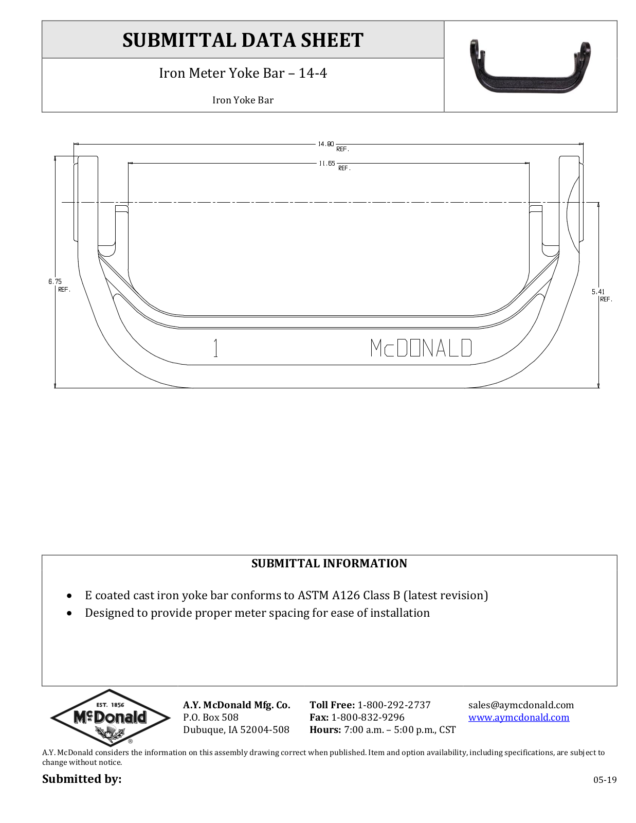 A.Y. McDonald 14-4 User Manual