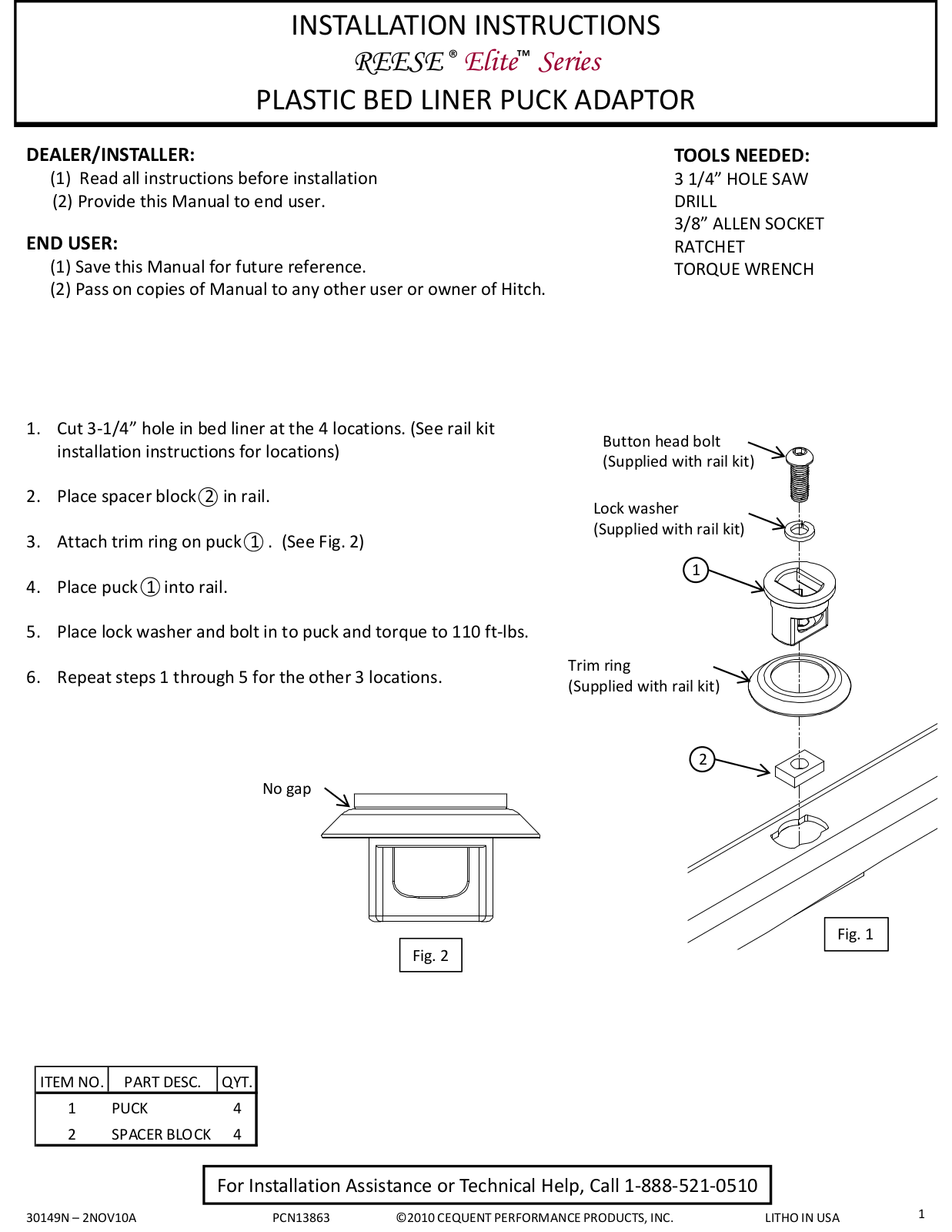 Reese 30149 User Manual