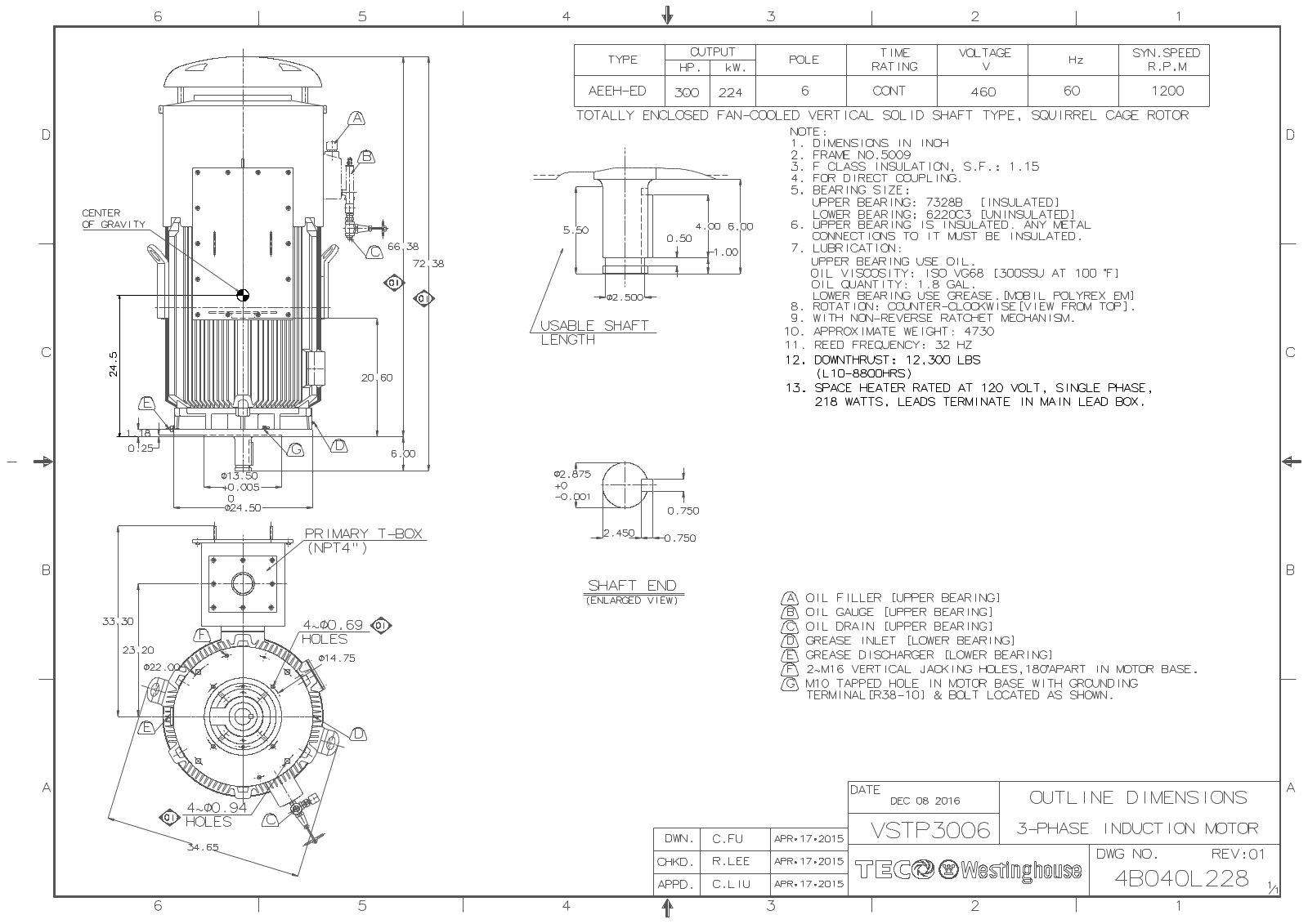 Teco VSTP3006 Reference Drawing