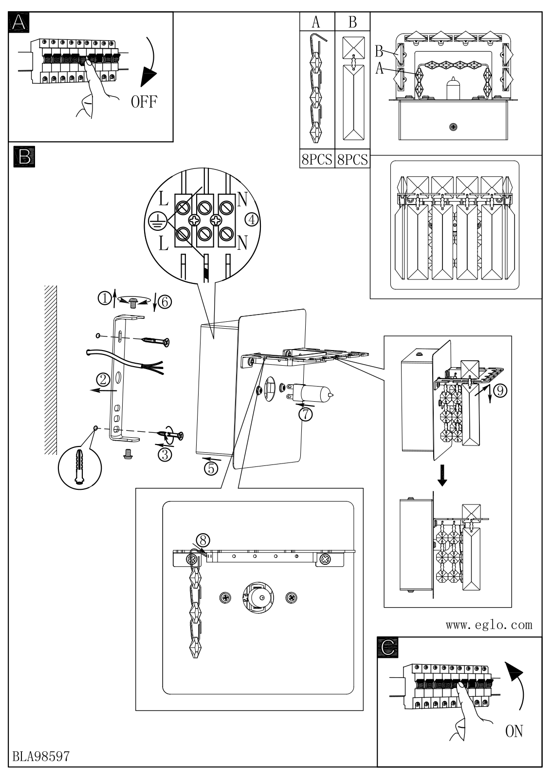 Eglo 98597 operation manual