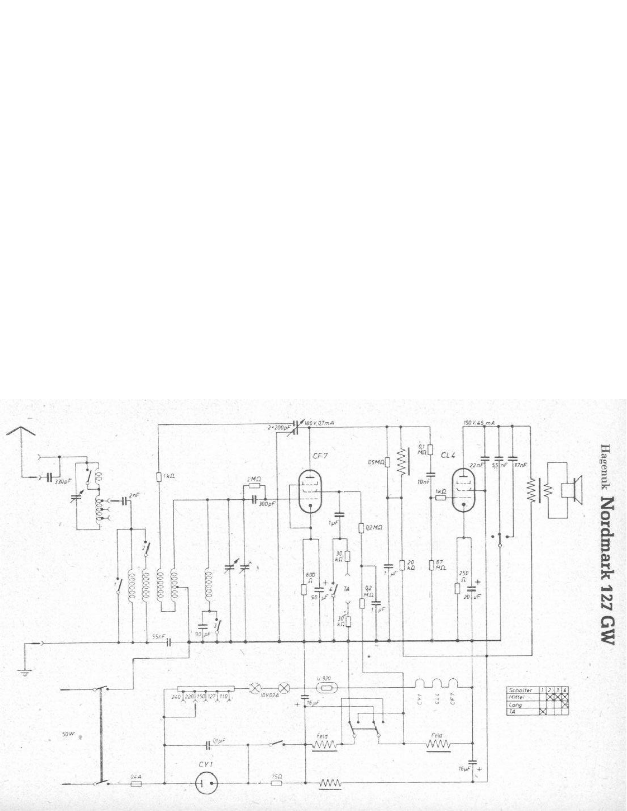 Hagenuk 127GW Cirquit Diagram