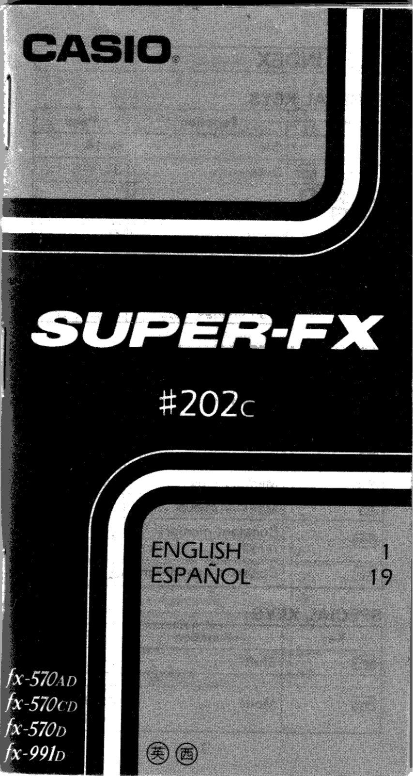 Casio Super-Fx #202c User manual