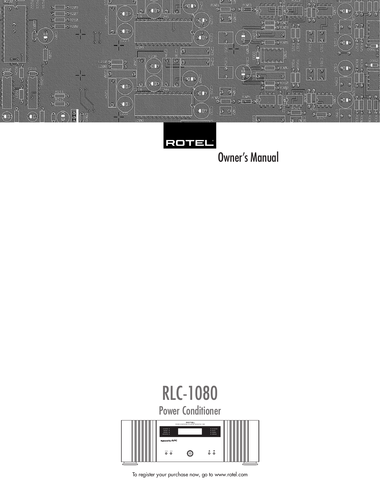 Rotel RLC-1080 User Manual