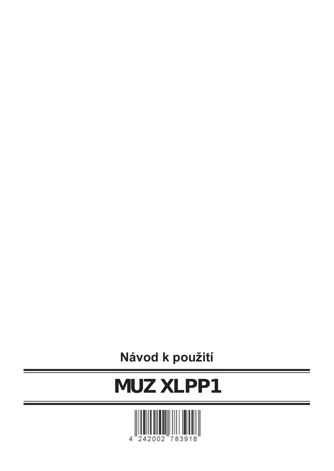 Bosch MUZ XLPP1 User Manual