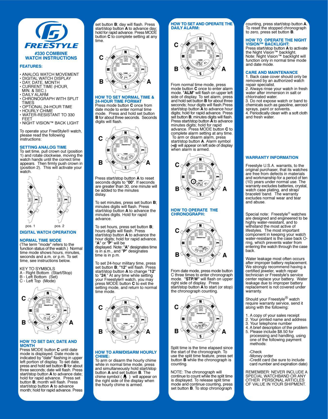 Freestyle Combine 330 User Manual