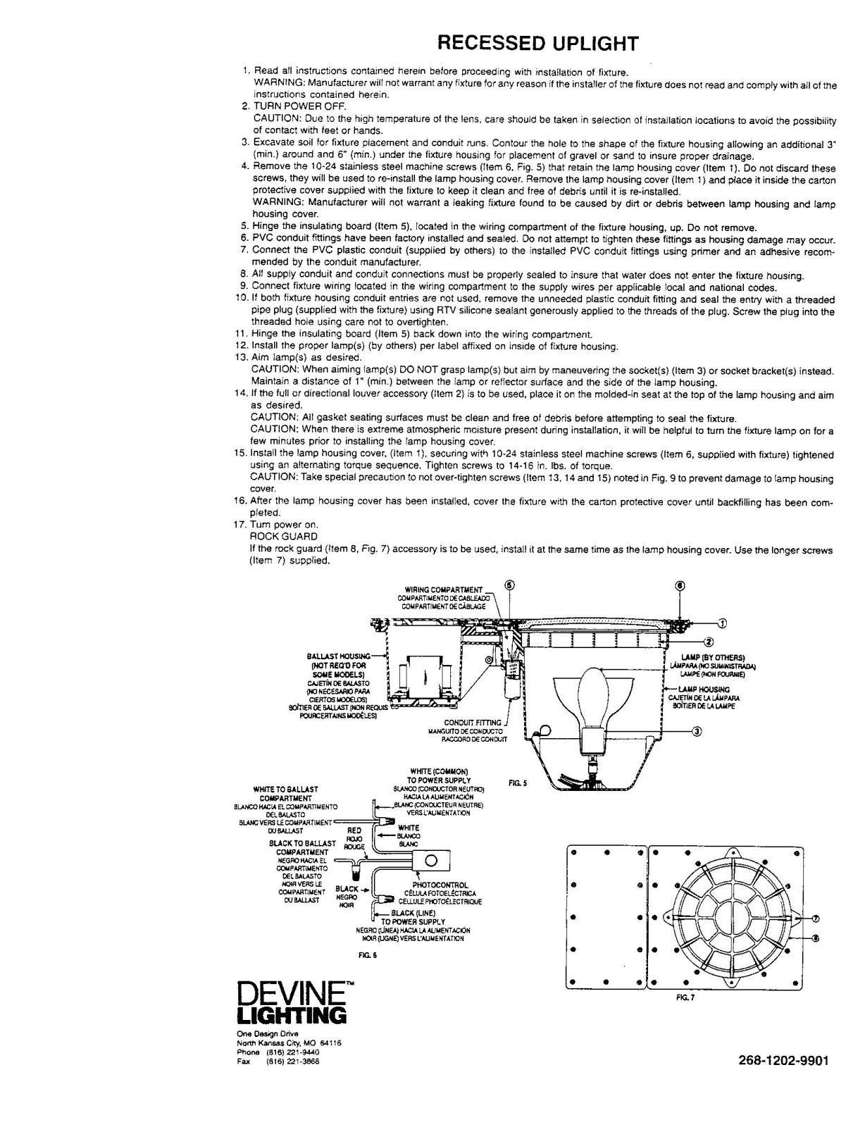 Hubbell Lighting DEVINE RECESSED UPLIGHT User Manual