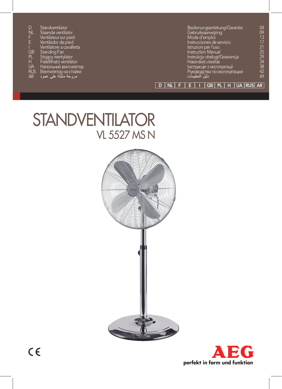 AEG VL 5527 MS N operation manual