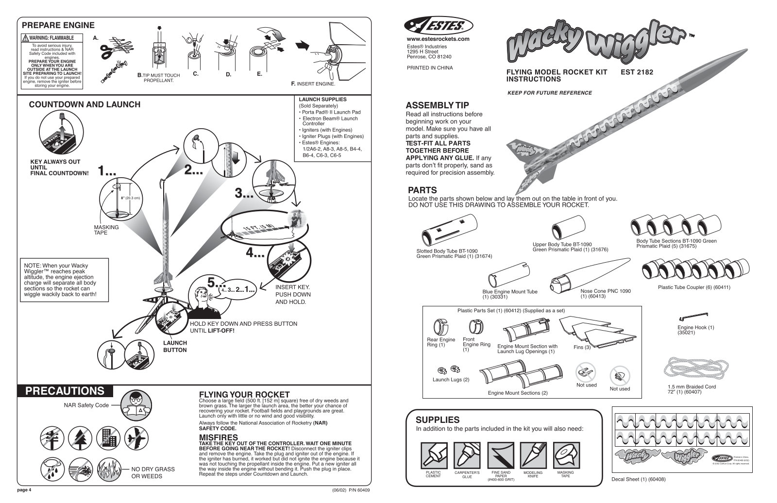 ESTES Wacky Wiggler User Manual