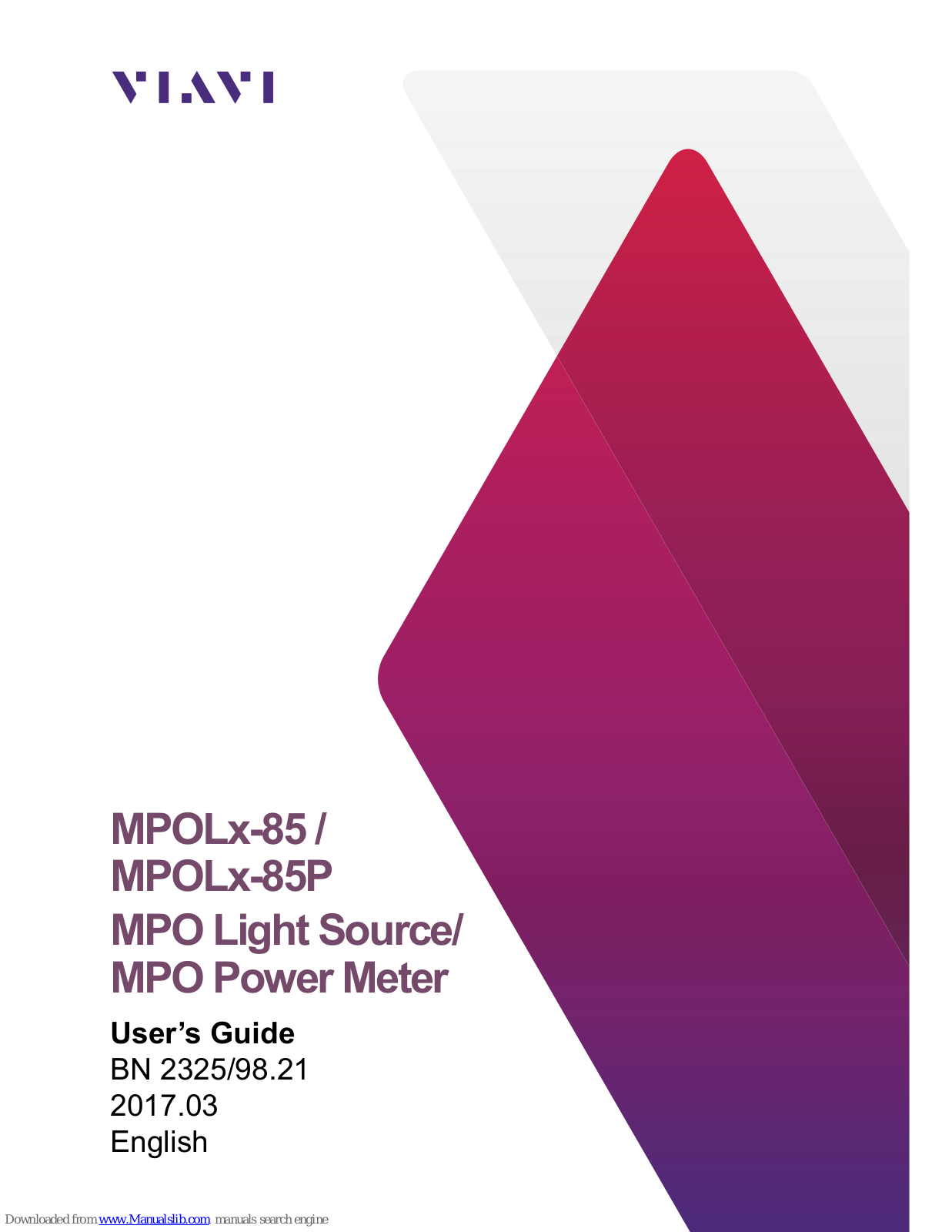 Viavi MPOL*-85P, MPOL*-85 User Manual - ManualMachine.com