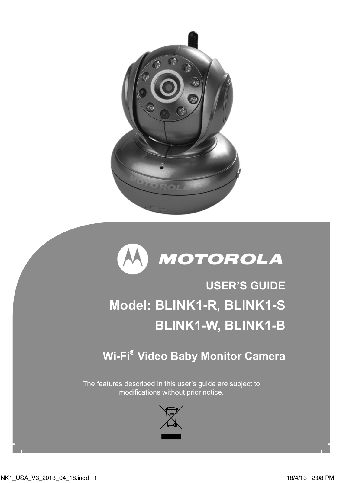 Motorola BLINK1-B, BLINK1-R, BLINK1-S, BLINK1-W User Guide