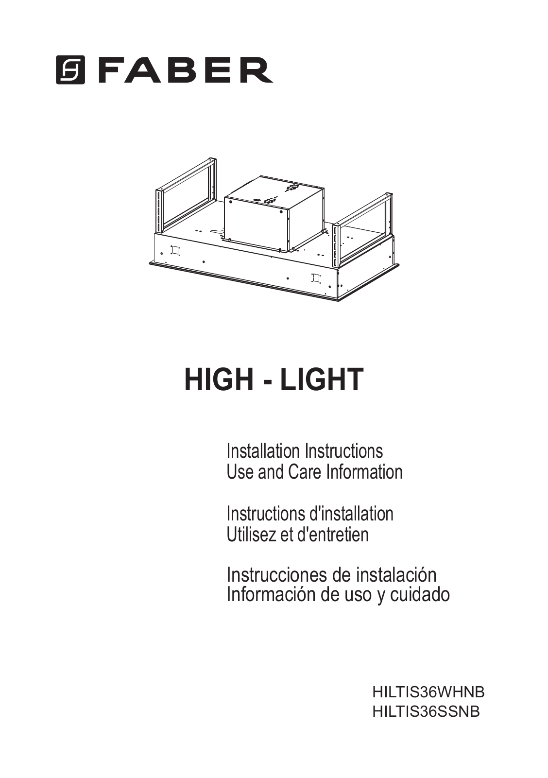Faber HILTIS36SSNB, HILTIS36WHNB Installation Manual